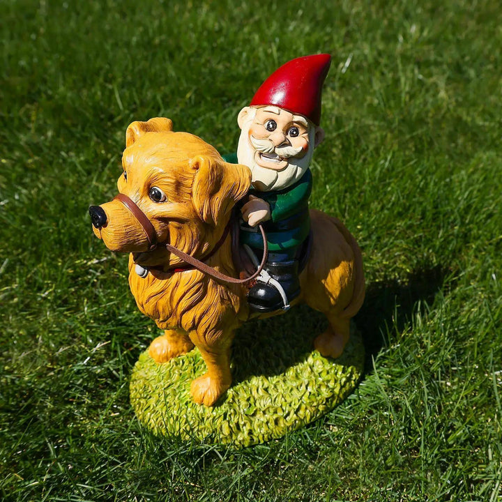 KwirkWorks Gartenzwerg – Golden Retriever – 22,9 cm hoch - Bobbis Store Hunde