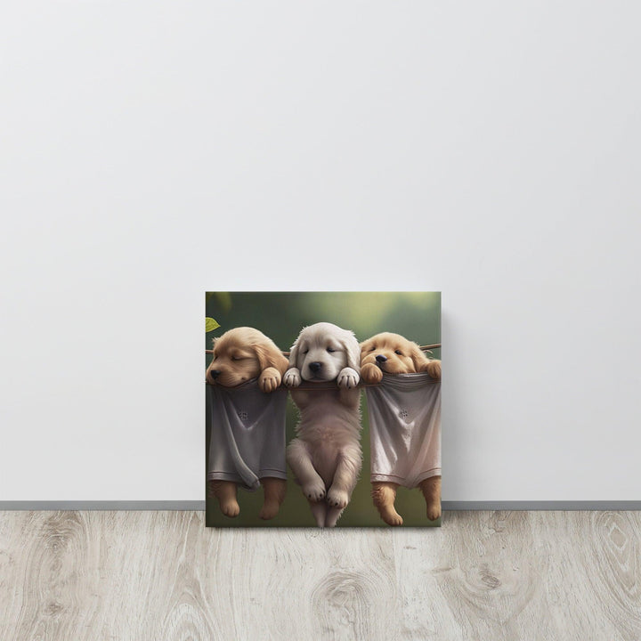 Lass dich nicht Hängen Leinwand - Bobbis Store Hunde