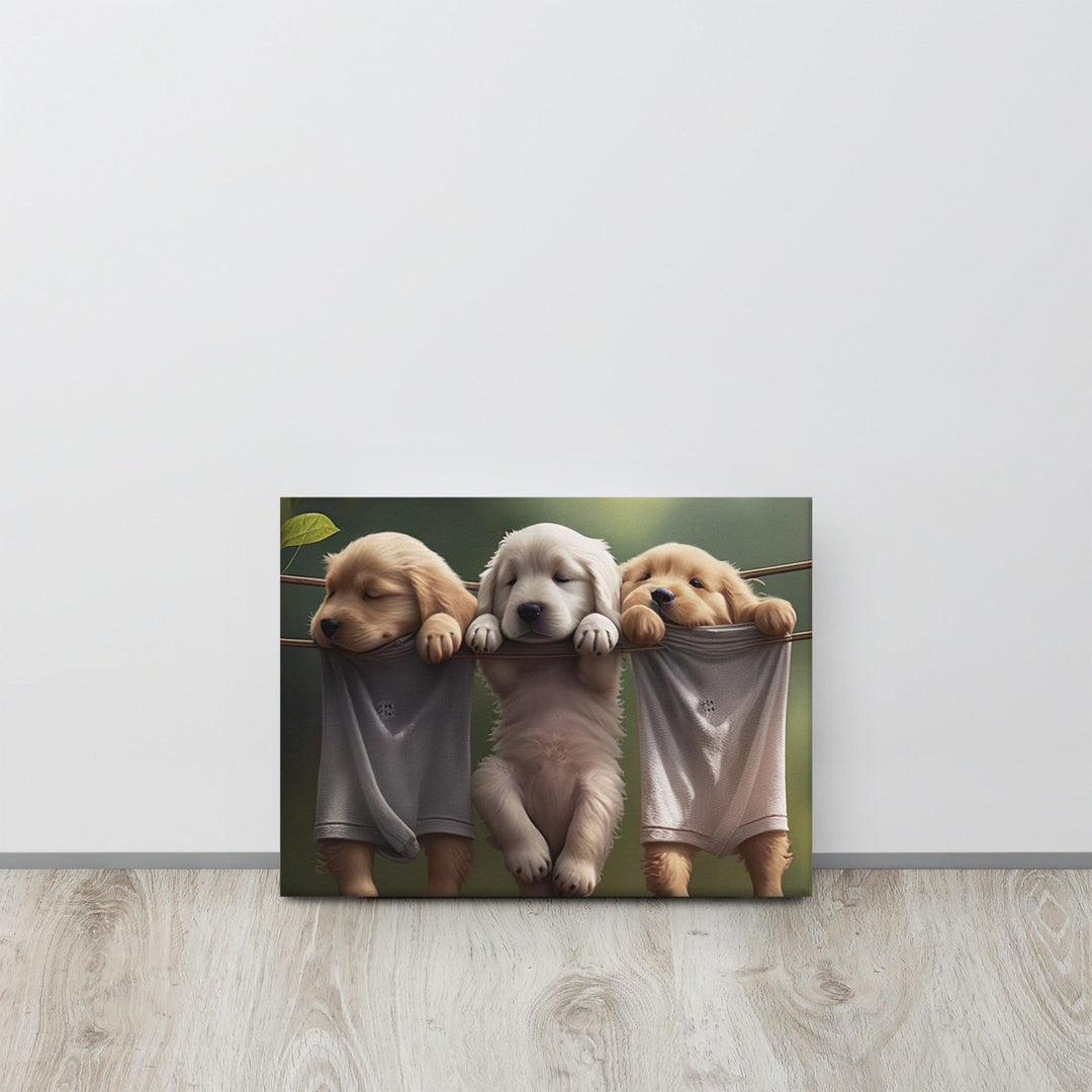 Lass dich nicht Hängen Leinwand - Bobbis Store Hunde