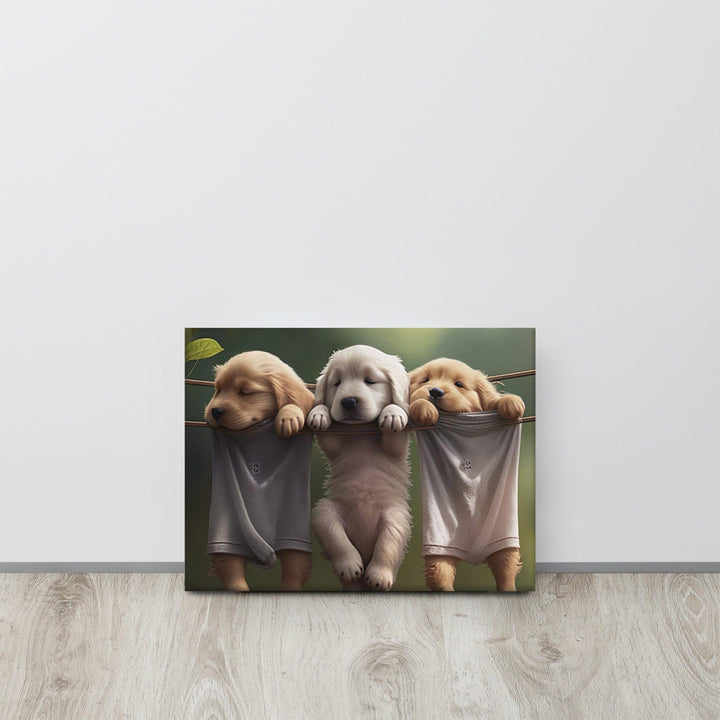 Lass dich nicht Hängen Leinwand - Bobbis Store Hunde
