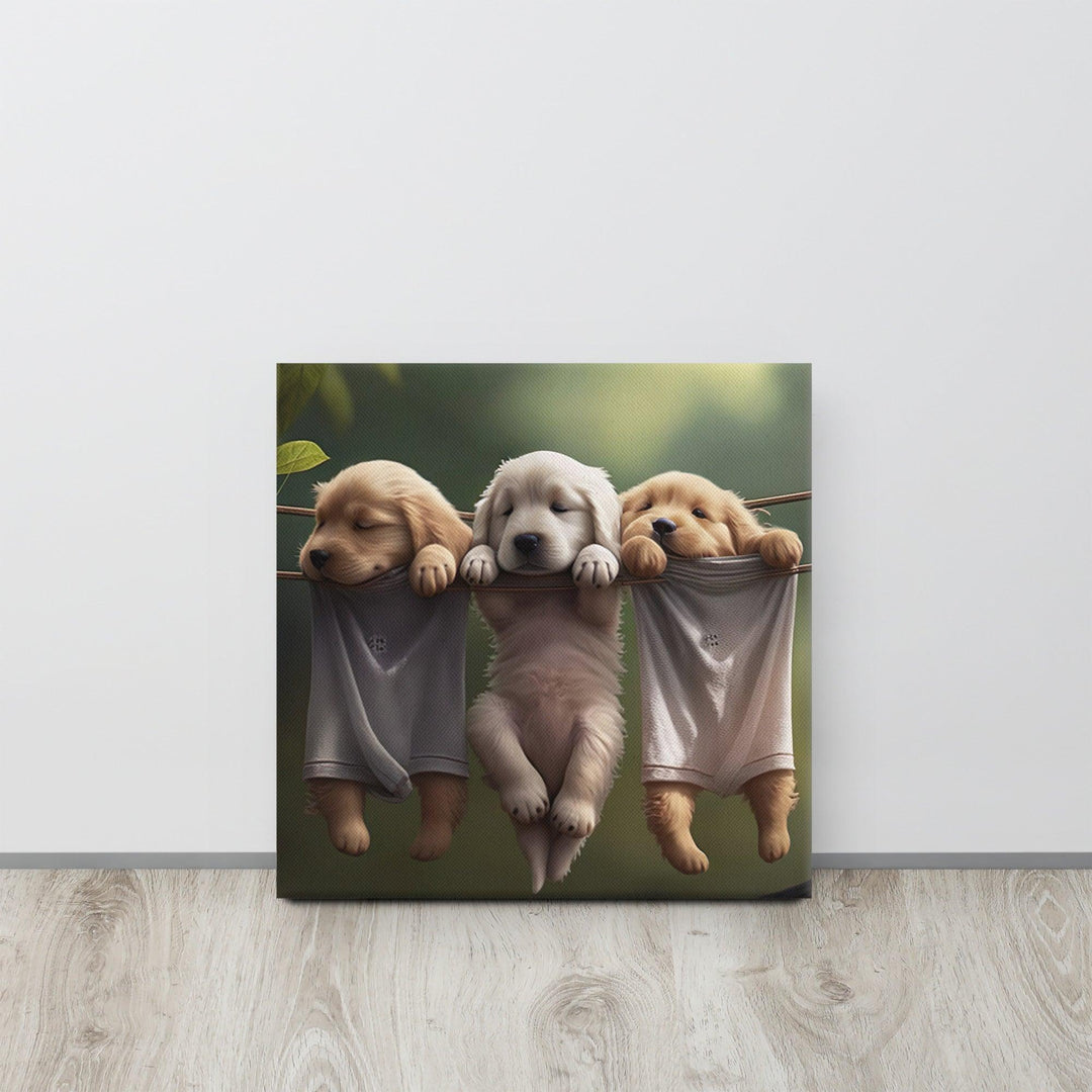 Lass dich nicht Hängen Leinwand - Bobbis Store Hunde