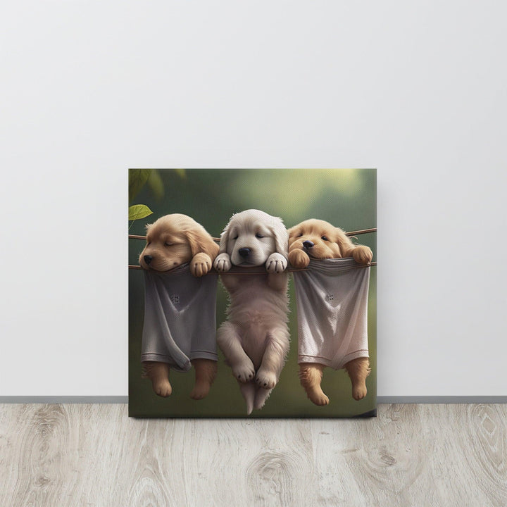 Lass dich nicht Hängen Leinwand - Bobbis Store Hunde