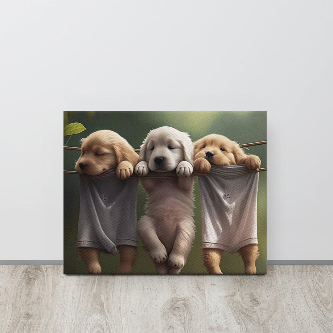 Lass dich nicht Hängen Leinwand - Bobbis Store Hunde