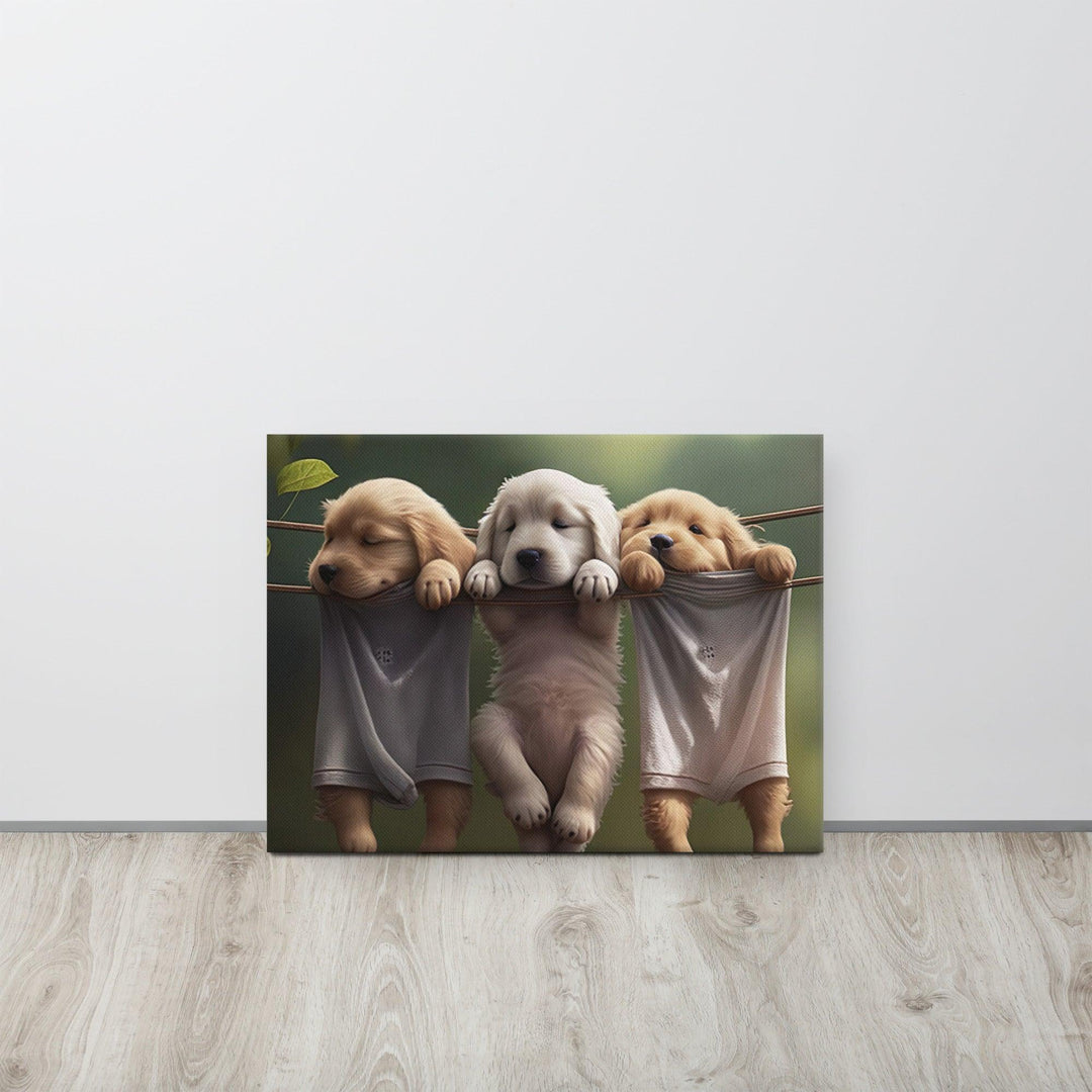 Lass dich nicht Hängen Leinwand - Bobbis Store Hunde
