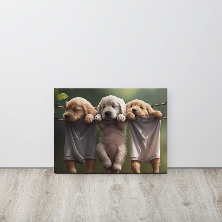 Lass dich nicht Hängen Leinwand - Bobbis Store Hunde