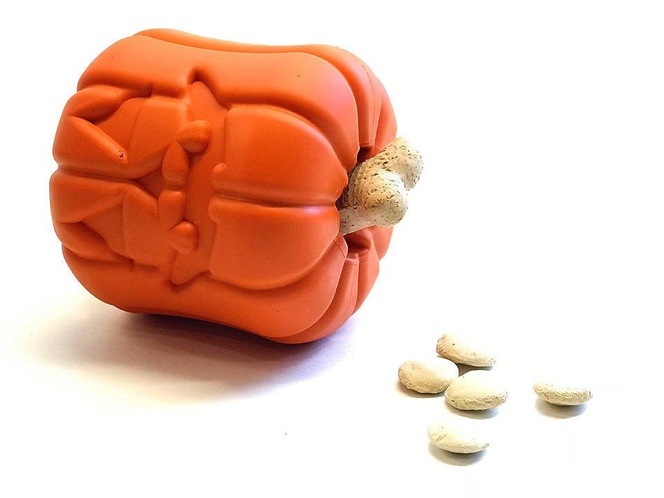 MKB Jack O 'Lantern - Chew Toy-Treat Spender - Große-Orange - Bobbis Store Hunde