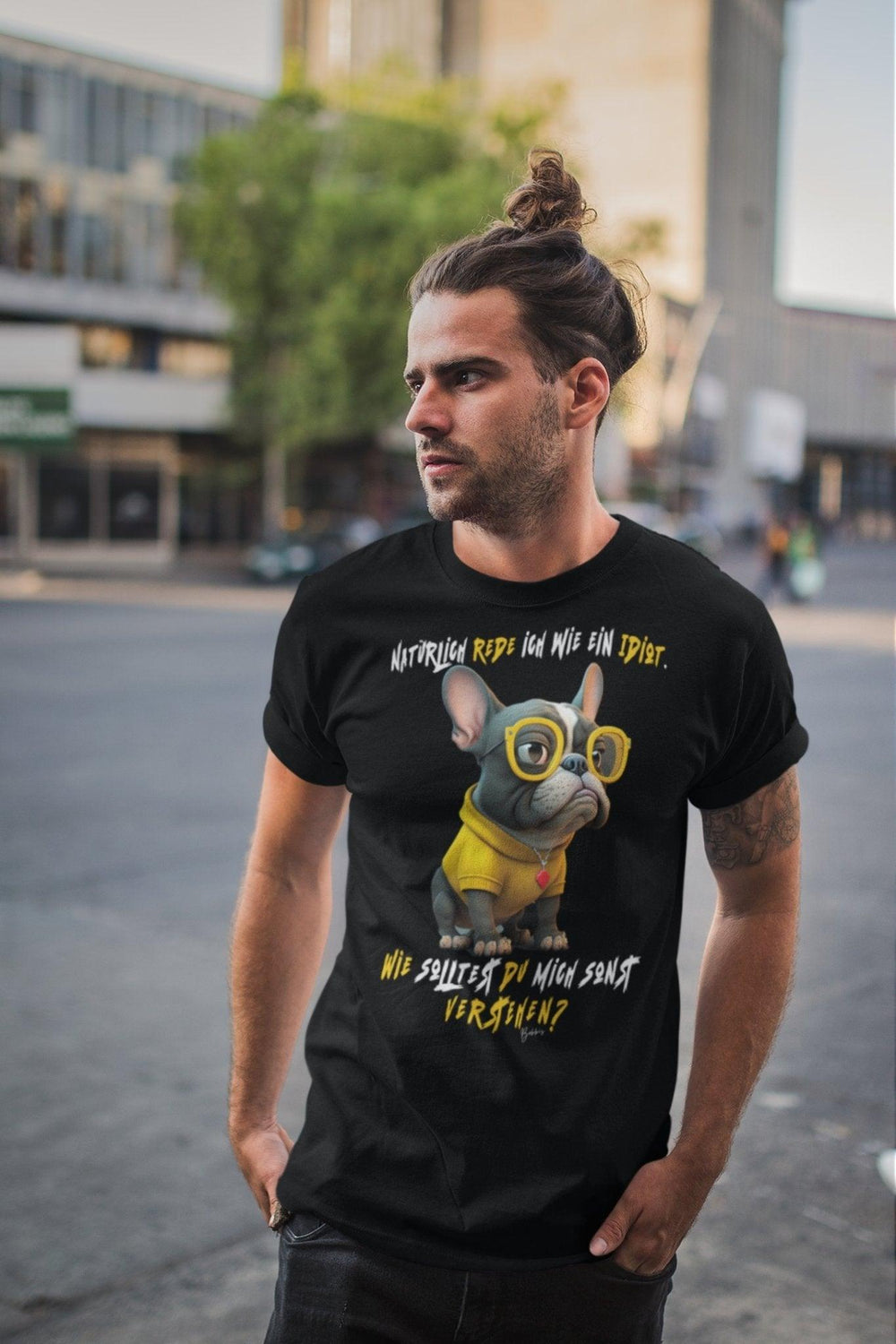 Natürlich rede ich wie ein Idiot - Unisex-Bio-Baumwoll-T-Shirt - Bobbis Store Hunde