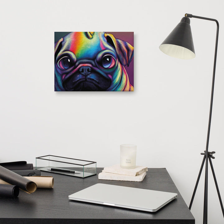Rainbow Einhorn Mops Leinwand - Bobbis Store Hunde