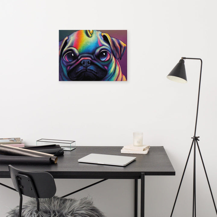 Rainbow Einhorn Mops Leinwand - Bobbis Store Hunde