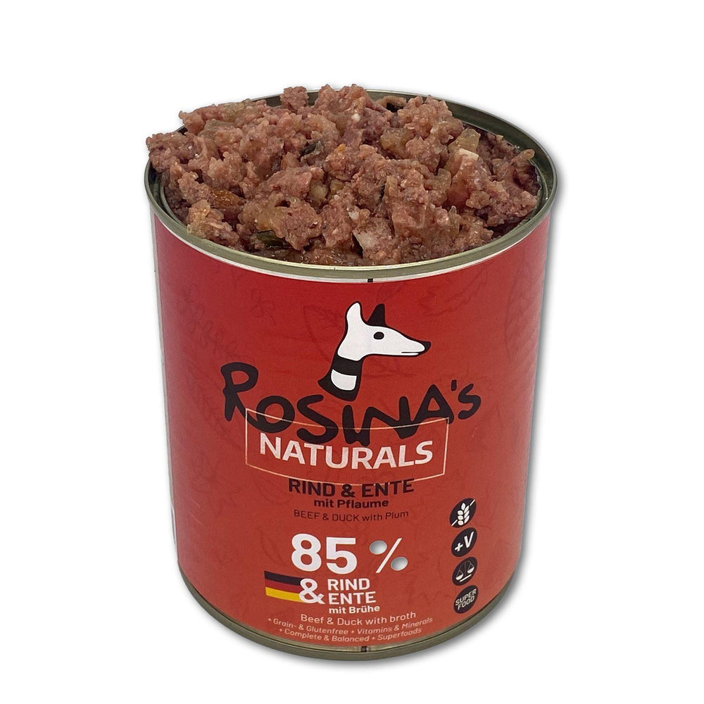Rind & Ente mit Pflaume, 800 g Dose - Bobbis Store Hunde