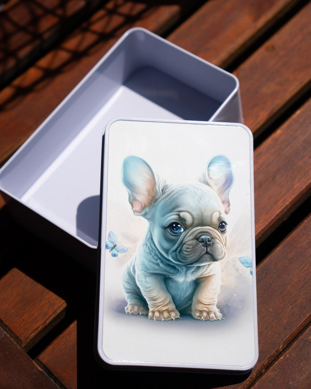 Schmetterlings Frenchie Brotdose / Geschenkdose - Bobbis Store Hunde