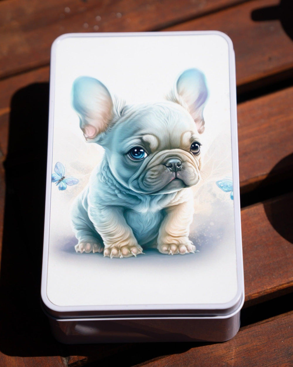 Schmetterlings Frenchie Brotdose / Geschenkdose - Bobbis Store Hunde