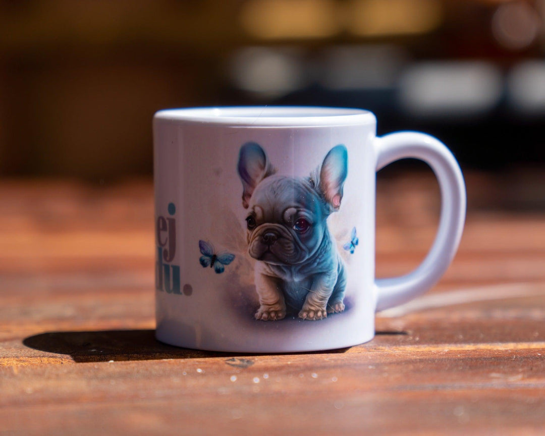 Schmetterlings Frenchie - Kinder Henkelbecher - Bobbis Store Hunde