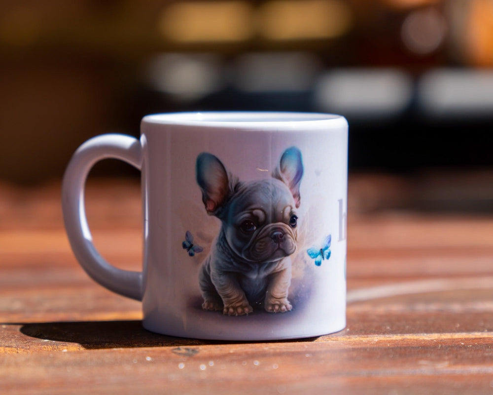 Schmetterlings Frenchie - Kinder Henkelbecher - Bobbis Store Hunde