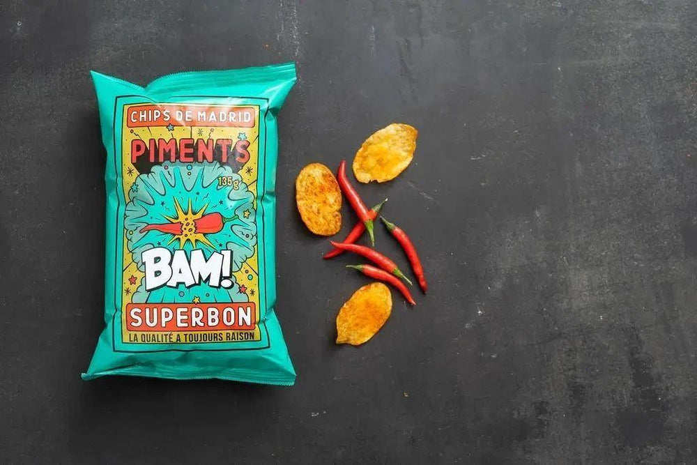 Superbon Chips Piments Bam! Chips 135g - Bobbis Store Hunde