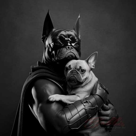 The Bat Frenchie Leinwand - Bobbis Store Hunde