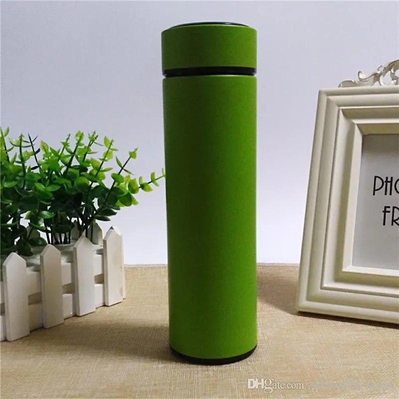 Thermosflasche Mit Herausnehmbarem Filter Grün Soft-Touch-LED-Temperaturanzeige - Bobbis Store Hunde