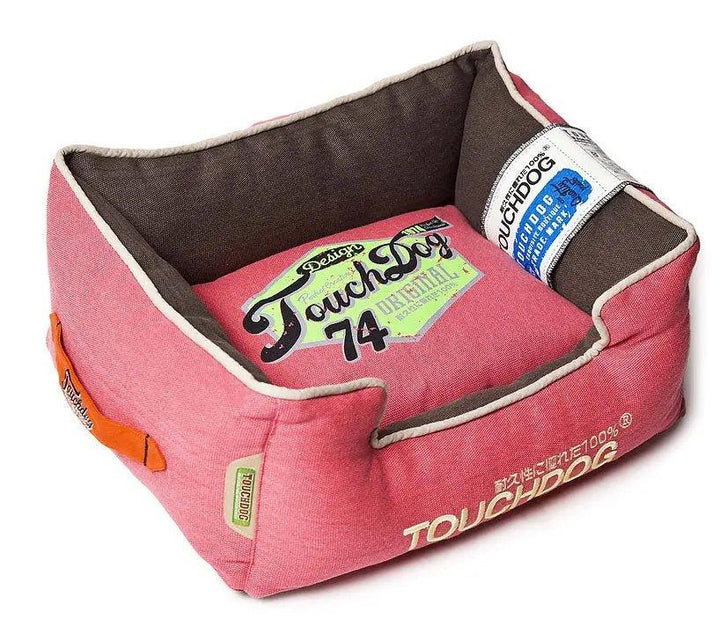 Touchdog Original Sporty Vintage Hundebett Rosa - Bobbis Store Hunde