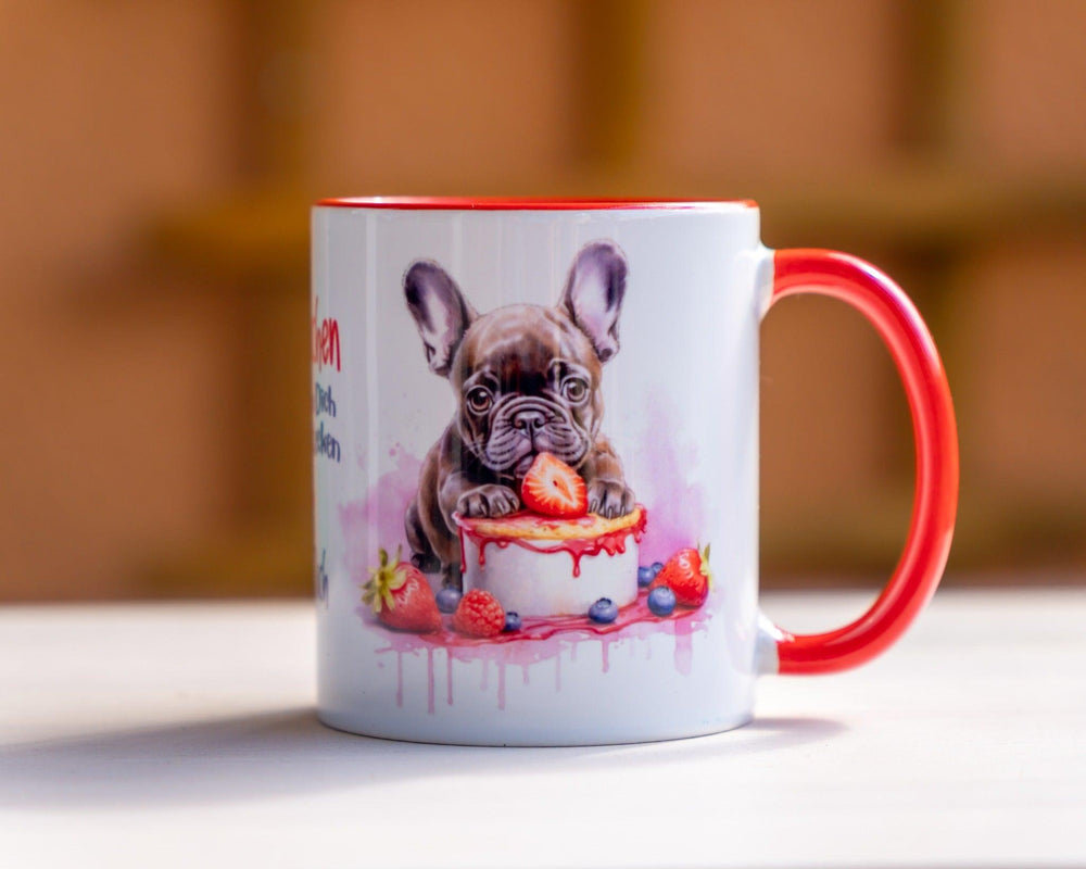 Vor Kuchen kannst Du Dich nicht verstecken - Tasse - Bobbis Store Hunde