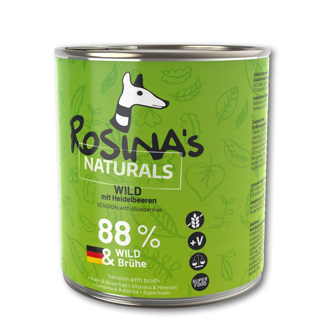 Wild mit Heidelbeeren, 800 g Dose - Bobbis Store Hunde