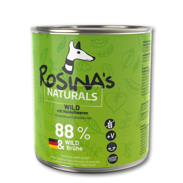 Wild mit Heidelbeeren, 800 g Dose - Bobbis Store Hunde